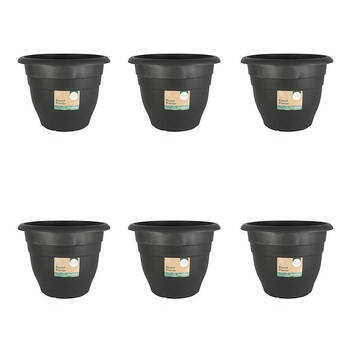 6PK Antheia Round Outdoor Gardening Plastic Planter Pot 40cm Assorted