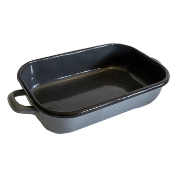 Urban Style 26cm Enamel Baking Dish Roasting Tray - Grey