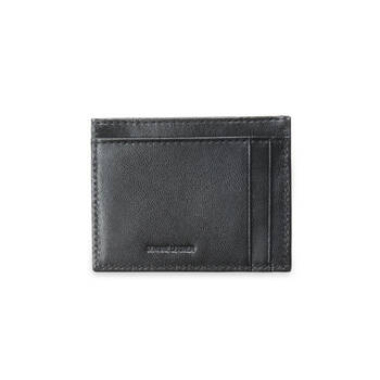 Geoffrey Beene Leather Slim Credit Card Wallet - Black
