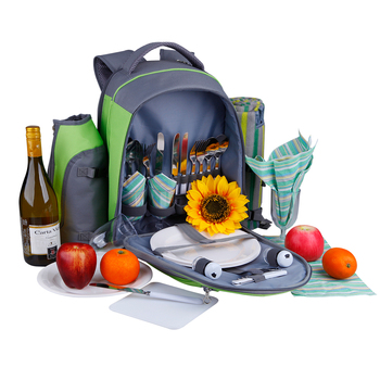 Yodo 4 Person Picnic Blanket Backpack Set