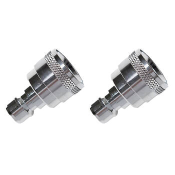 2PK Garden Glory Sprinkler Connection/Connector For Nozzle - Chrome