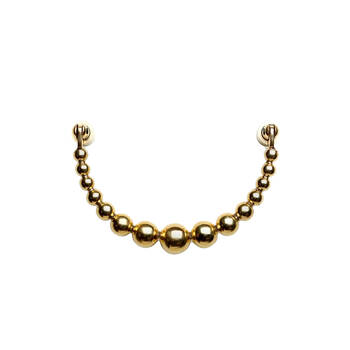 Garden Glory Pearl Ribbon Door Knocker Home Decor - Polished Brass