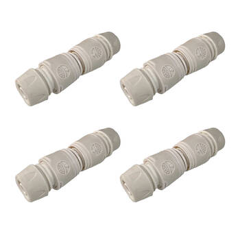 4PK Garden Glory Hose Extension Connector For Waterhose - White Snake