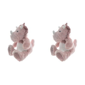 2PK Gibson Gifts Plush Dinosaur Cuddles Kids Soft Toys - Assorted