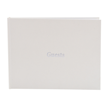Gibson Gifts Guest Book Hardbacked Birthday/Wedding Keepsake White