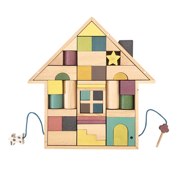 41pc Kiko & gg Tsumiki Wooden House of Building Blocks Toy Kids 3y+