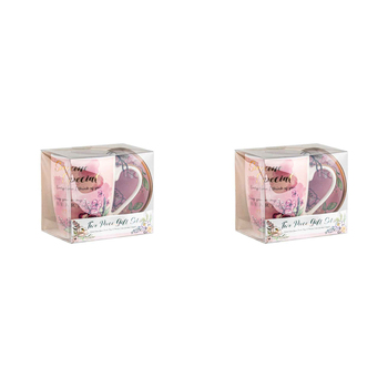 2PK Someone Special Ceramic 350ml Coffee Mug w/ Coaster Set - Pink