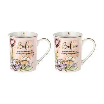 2PK LMD Someone Special New Bone China Coffee Mug 360ml - Orange