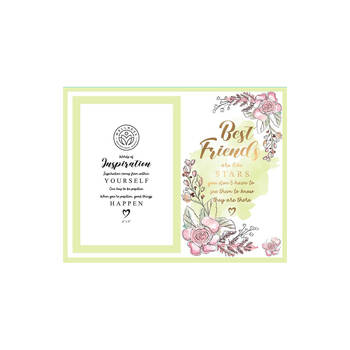 LMD Glass Best Friends Wellness Photo Frame Decor 18x19cm