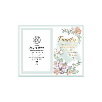 LMD Glass Family Wellness Photo Frame Decor 29x15cm