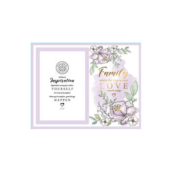 LMD Glass Family Wellness Photo Frame Decor 29x15cm