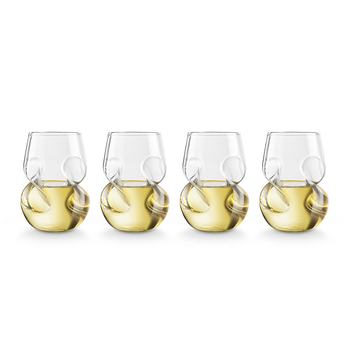 4pc Final Touch Conundrum White Wine Glasses Clear