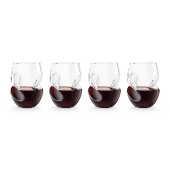  4pc Final Touch Conundrum Red Wine Glasses Clear