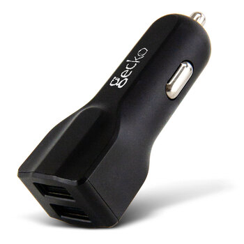 Gecko Dual USB Car Charger - Black