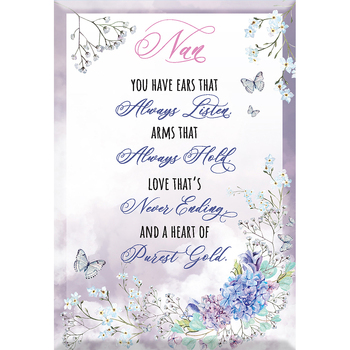 Glass Plaque Nan 13 x 9cm Novelty Celebration Gift