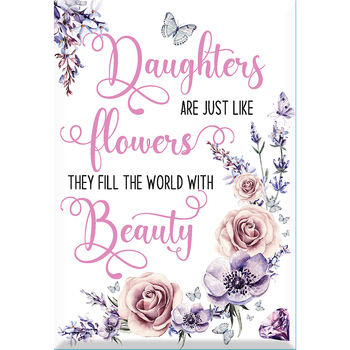 Glass Plaque Daughters 13 x 9cm Novelty Celebration Gift