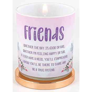 Friends Candle Vanilla 45hr Burn Time 9 x 8cm Keepsake Gift Set