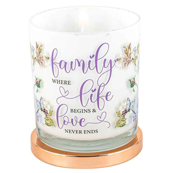 Family Candle Vanilla 45hr Burn Time 9 x 8cm Keepsake Gift Set