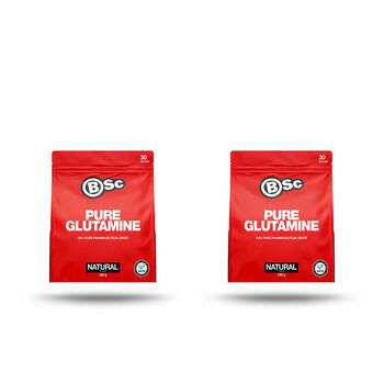 2PK BSc Pure Glutamine Powder 100% Pharmaceutical Grade 30 Serves 120g Unflavoured 
