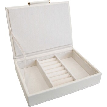 LVD MDF 17.5x13.5cm Jewellery Box Storage Low Rectangle - Ivory