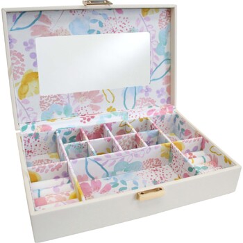 LVD MDF Glass 25.5x17.5cm Jewellery Box Storage Rectangle - Funfetti