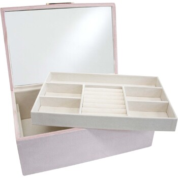 LVD MDF Glass 25x17cm Velvet Jewellery Box Rectangle Large - Musk