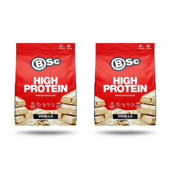 2PK BSc 27g High Protein Low Carb Powder Post Workout 20 Serves 800g Vanilla