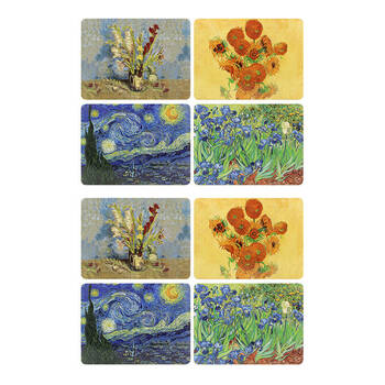 2x 4pc Gibson Gifts Artists Place Mat Table Protector Rectangle 29x22cm