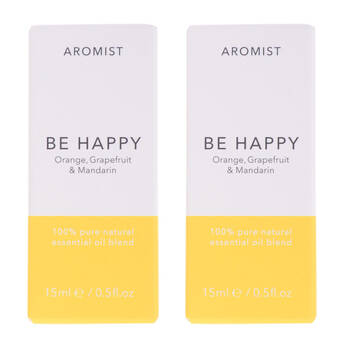 2PK Gibson Gifts Aromist Oil Aromatherapy 15ml - Be Happy