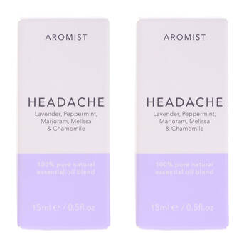 2PK Gibson Gifts Aromist Oil Aromatherapy 15ml - Headache