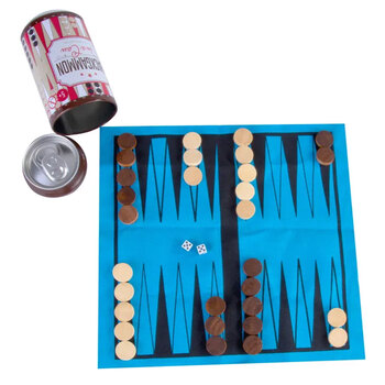 Backgammon Travel Game In a Can 5y+