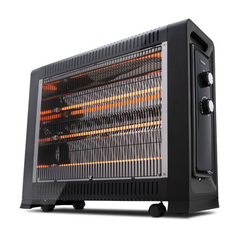 Goldair 63cm 2400W Radiant Heater w/ Fan Home Heating Black