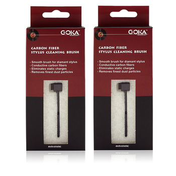 2PK Silcron Carbon Fiber Anti-Static Vinyl Stylus Cleaner Brush