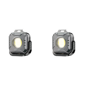 2PK Sansai Portable Rechargeable Waterproof 6W LED Work Light 6.1x5.6x2.8cm