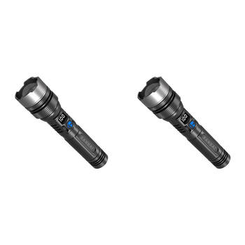 2PK Sansai Tactical Grade Rechargeable 10W LED Torch Up to 300 meters 40x40x168mm