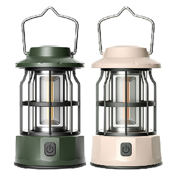 2x Sansai 19cm Portable Water Resistant Camping Lantern Assorted