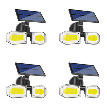 4PK Sansai Outdoor Motion Activated Adjustable Solar Power 2.5W LED Sensor Light