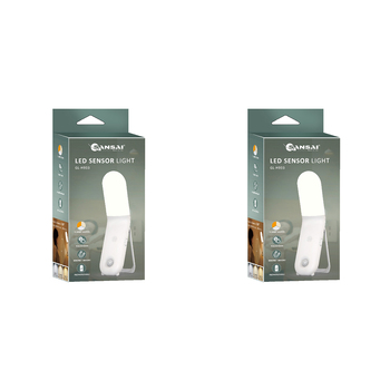 2PK Sansai LED Sensor Touch Light 3 Modes 17x4 cm White