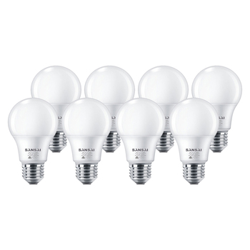 8x Sansai 12W Screw LED Bulb Light E27 1050lms Cool White