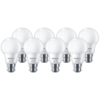 8x Sansai 12W Bayonet LED Bulb Light B22 1050lms Warm White