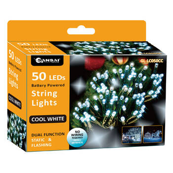Sansai 50 LED String Lights - Cool White