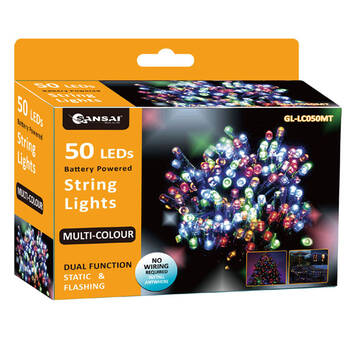 Sansai 50 LED String Lights - Multicoloured
