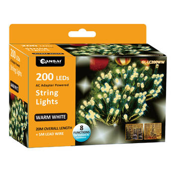 Sansai 200 LED String Lights - Warm White