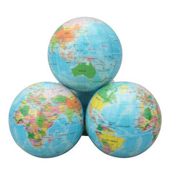 3PK Discovery Small Globe Sponge Ball 6cm - Assorted