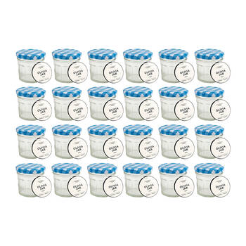 24PK The Styled Room 100ml Hex Glass Jar Assorted - Blue/Red