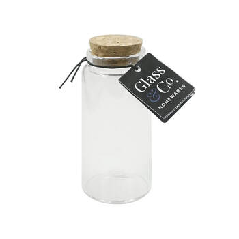 36PK Glass & Co Courtney 120ml Glass Jar w/ Cork Lid - Clear