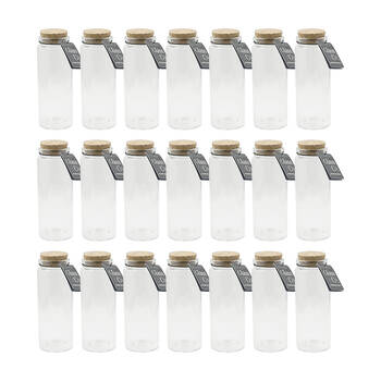 18PK Glass & Co Courtney 165ml Glass Jar w/ Cork Lid - Clear