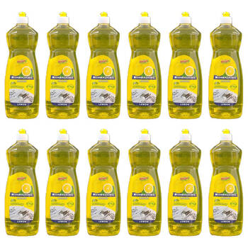 12PK Shinax Dishwashing Liquid Dish Detergent w/ Fresh Lemon Fragrance 1L