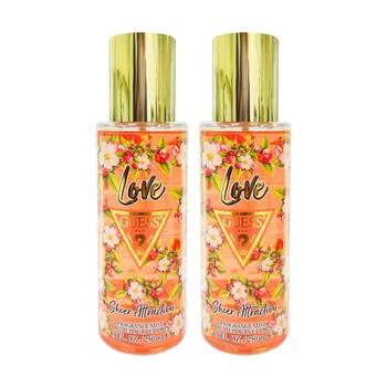 2PK Guess Love Sheer Attraction Womens Fragrance Mist Spray 250mL