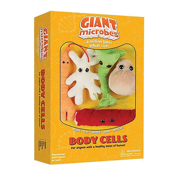 5pc Giant Microbes Plush Keychain  Educational Toy Set - Body Cells